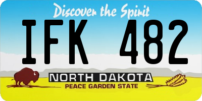 ND license plate IFK482