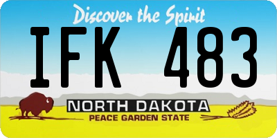 ND license plate IFK483
