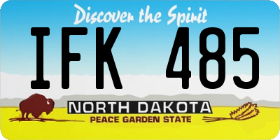 ND license plate IFK485