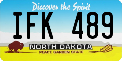 ND license plate IFK489