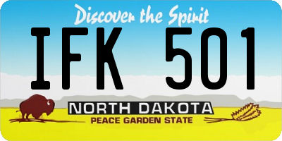 ND license plate IFK501