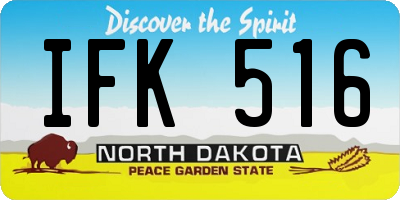 ND license plate IFK516