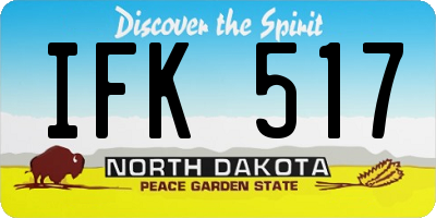 ND license plate IFK517