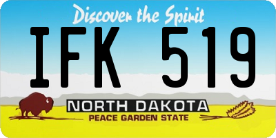 ND license plate IFK519