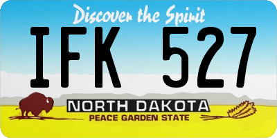 ND license plate IFK527
