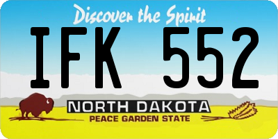 ND license plate IFK552