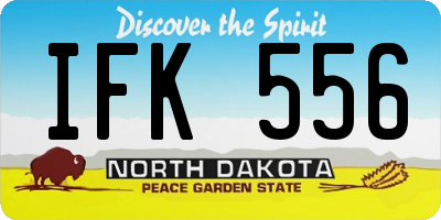 ND license plate IFK556