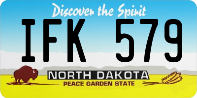 ND license plate IFK579