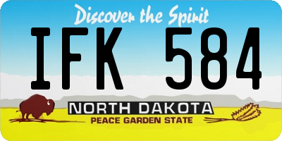 ND license plate IFK584