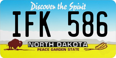 ND license plate IFK586