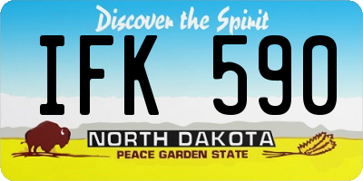 ND license plate IFK590