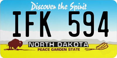 ND license plate IFK594