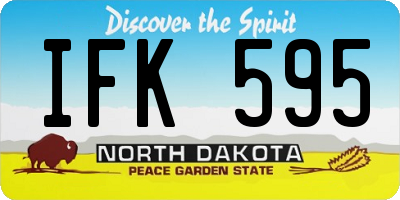 ND license plate IFK595