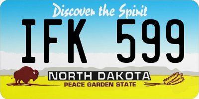 ND license plate IFK599
