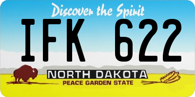 ND license plate IFK622