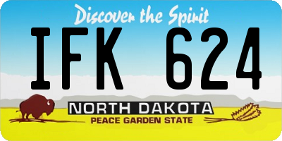 ND license plate IFK624