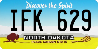 ND license plate IFK629