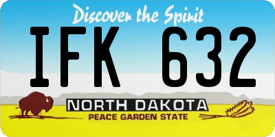 ND license plate IFK632