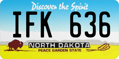ND license plate IFK636