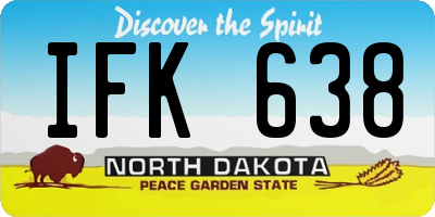 ND license plate IFK638
