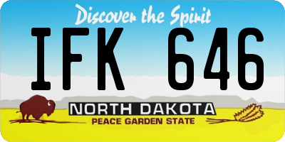 ND license plate IFK646