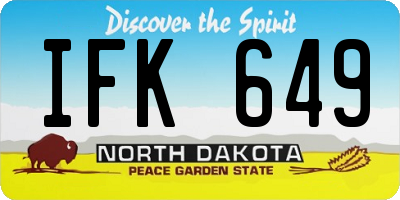 ND license plate IFK649