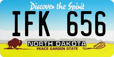 ND license plate IFK656