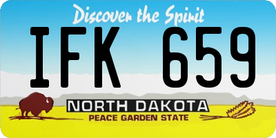ND license plate IFK659