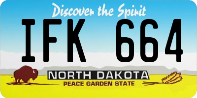 ND license plate IFK664