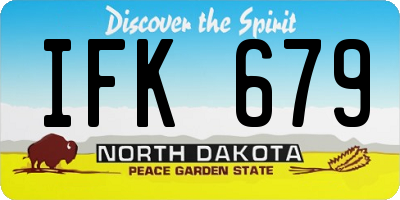 ND license plate IFK679