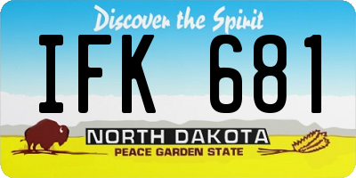 ND license plate IFK681