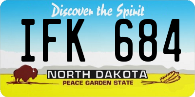 ND license plate IFK684