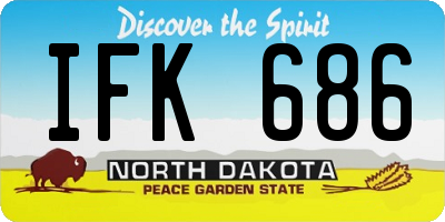 ND license plate IFK686