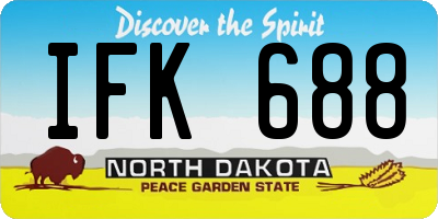 ND license plate IFK688
