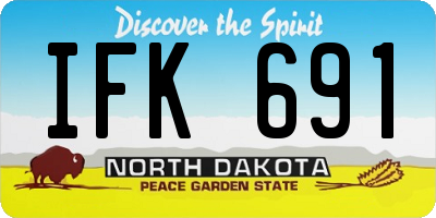ND license plate IFK691