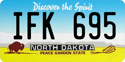 ND license plate IFK695
