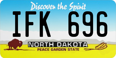 ND license plate IFK696