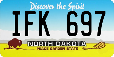 ND license plate IFK697