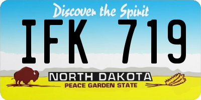 ND license plate IFK719