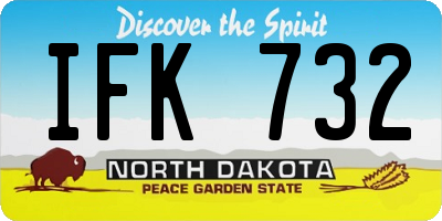 ND license plate IFK732