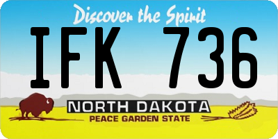 ND license plate IFK736