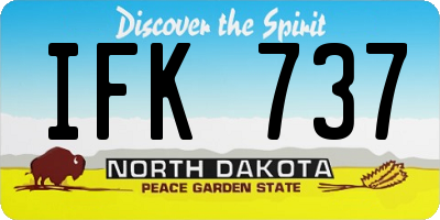 ND license plate IFK737