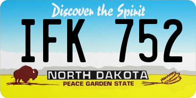 ND license plate IFK752