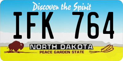 ND license plate IFK764