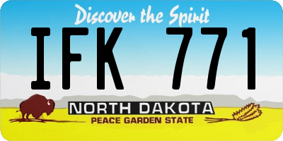 ND license plate IFK771