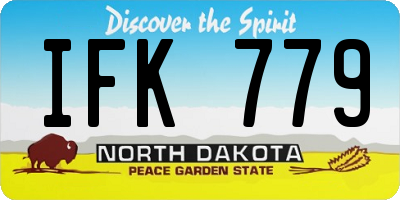 ND license plate IFK779
