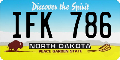 ND license plate IFK786