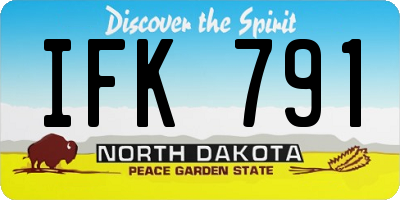ND license plate IFK791