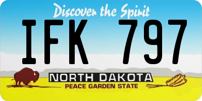 ND license plate IFK797