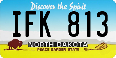 ND license plate IFK813